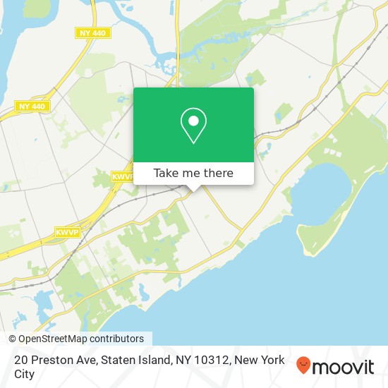 Mapa de 20 Preston Ave, Staten Island, NY 10312
