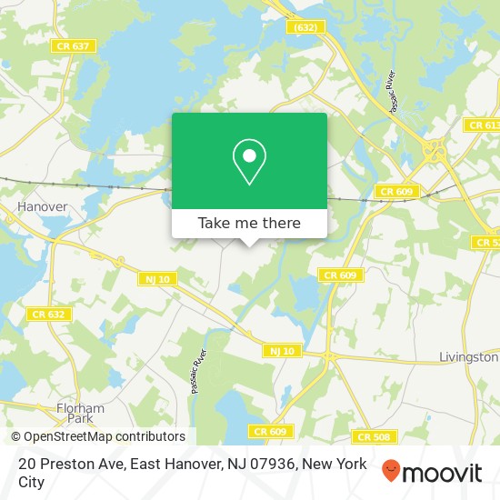 20 Preston Ave, East Hanover, NJ 07936 map