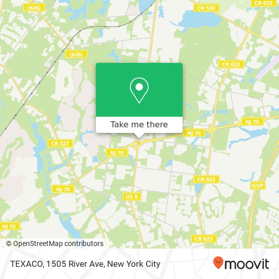 Mapa de TEXACO, 1505 River Ave