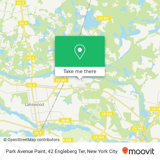 Mapa de Park Avenue Paint, 42 Engleberg Ter