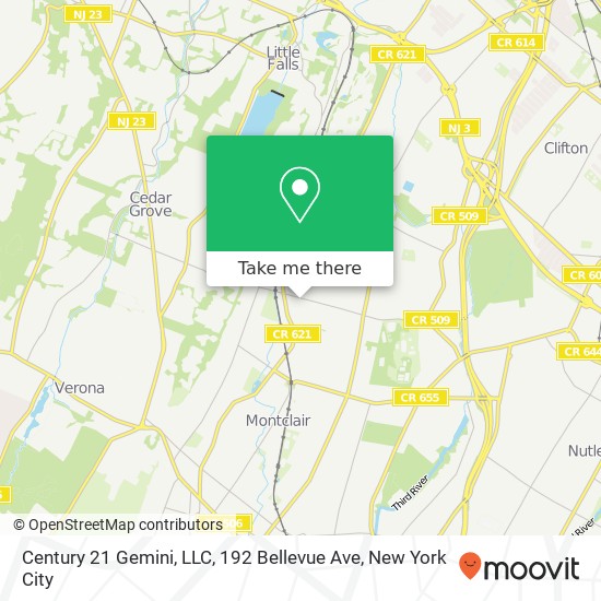 Mapa de Century 21 Gemini, LLC, 192 Bellevue Ave