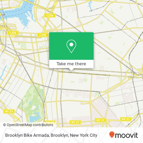 Mapa de Brooklyn Bike Armada, Brooklyn