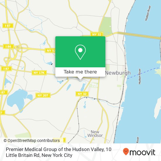 Premier Medical Group of the Hudson Valley, 10 Little Britain Rd map