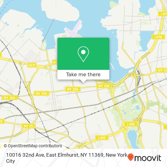 Mapa de 10016 32nd Ave, East Elmhurst, NY 11369