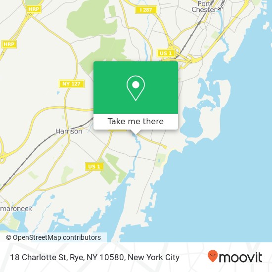 Mapa de 18 Charlotte St, Rye, NY 10580