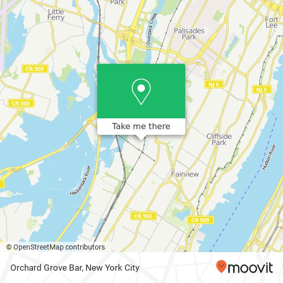 Mapa de Orchard Grove Bar