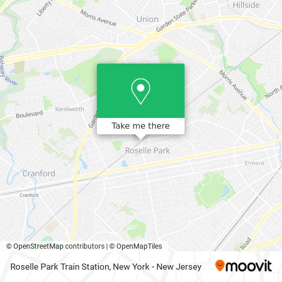 Roselle Park Train Station map