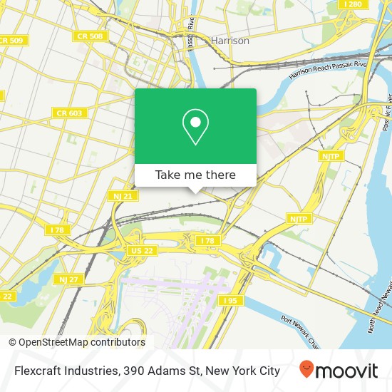 Mapa de Flexcraft Industries, 390 Adams St