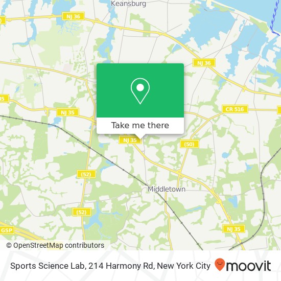 Mapa de Sports Science Lab, 214 Harmony Rd