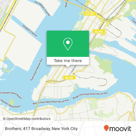 Brothers, 417 Broadway map