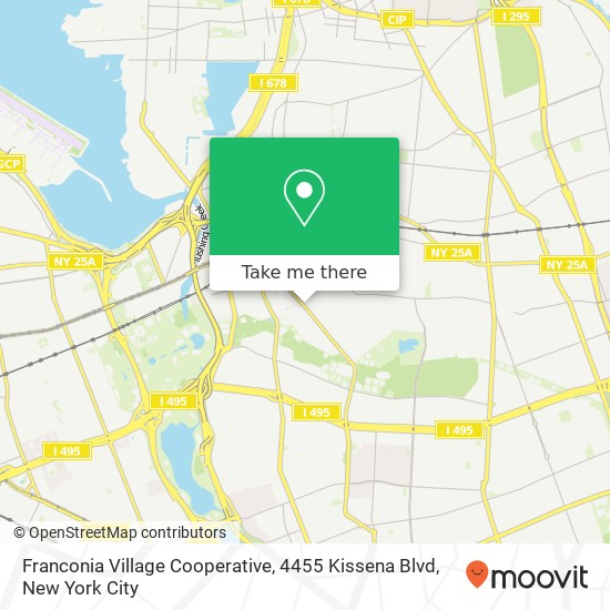 Mapa de Franconia Village Cooperative, 4455 Kissena Blvd