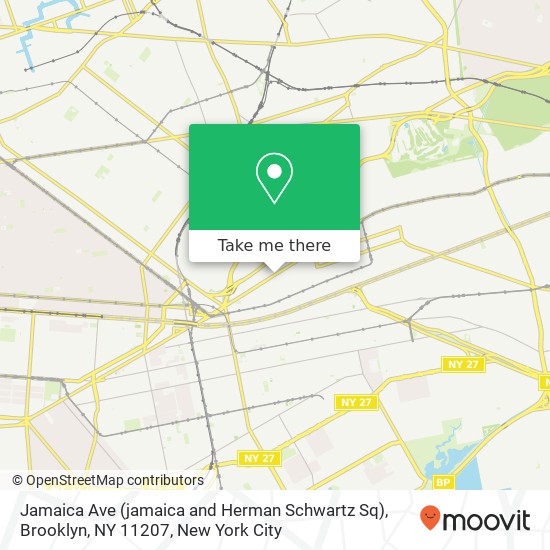 Mapa de Jamaica Ave (jamaica and Herman Schwartz Sq), Brooklyn, NY 11207