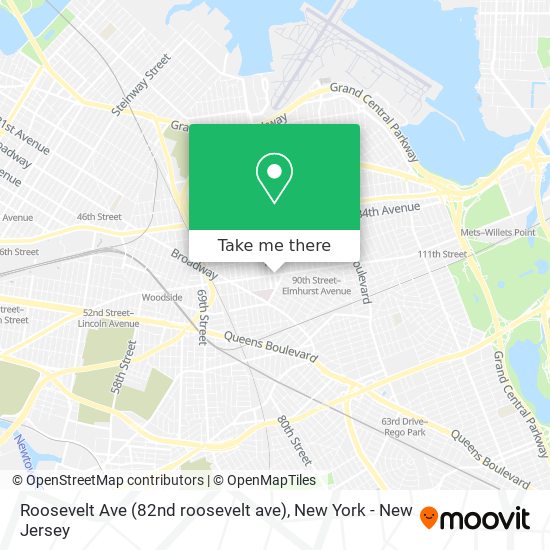 Roosevelt Ave (82nd roosevelt ave) map