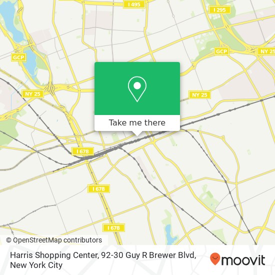 Mapa de Harris Shopping Center, 92-30 Guy R Brewer Blvd