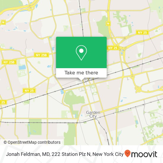 Mapa de Jonah Feldman, MD, 222 Station Plz N