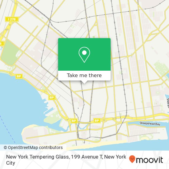 New York Tempering Glass, 199 Avenue T map