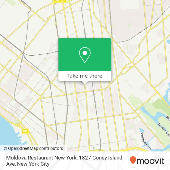 Moldova Restaurant New York, 1827 Coney Island Ave map