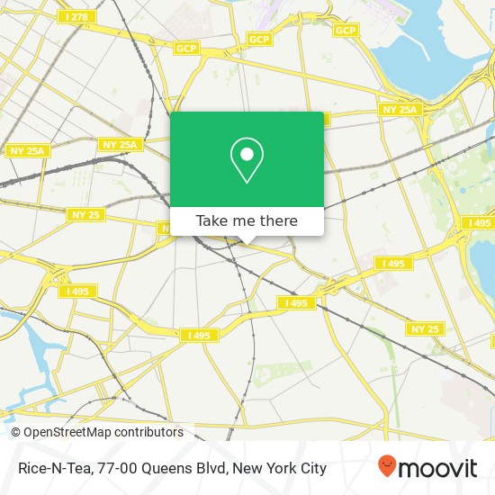 Mapa de Rice-N-Tea, 77-00 Queens Blvd