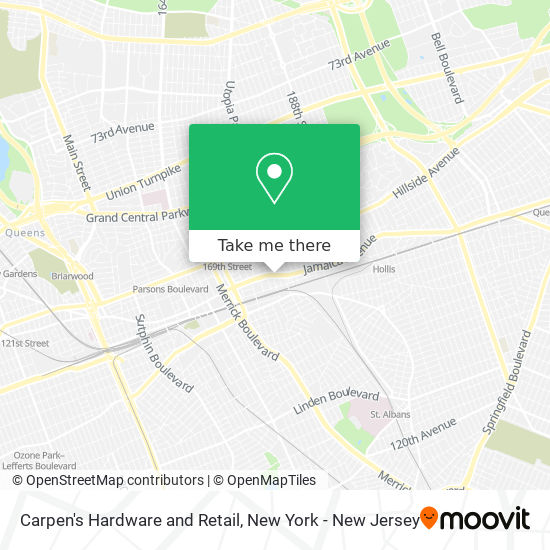 Carpen's Hardware and Retail map