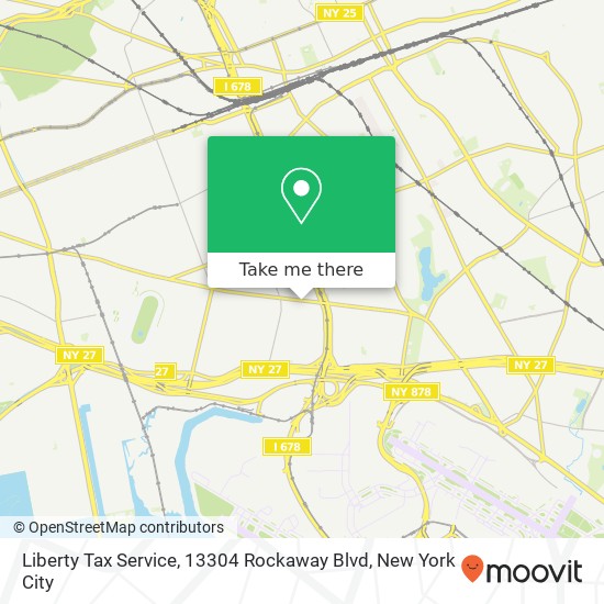 Mapa de Liberty Tax Service, 13304 Rockaway Blvd