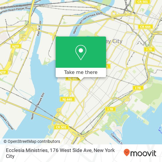 Mapa de Ecclesia Ministries, 176 West Side Ave