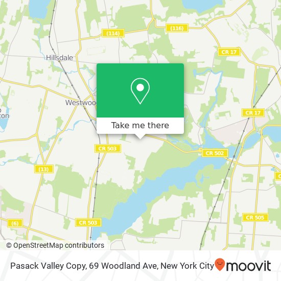 Mapa de Pasack Valley Copy, 69 Woodland Ave