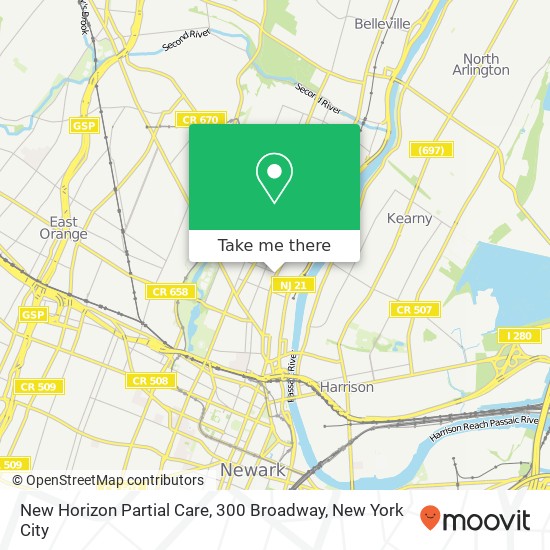 Mapa de New Horizon Partial Care, 300 Broadway