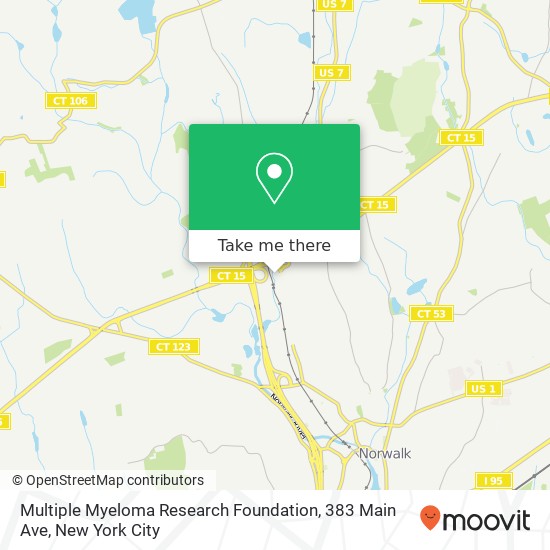 Multiple Myeloma Research Foundation, 383 Main Ave map