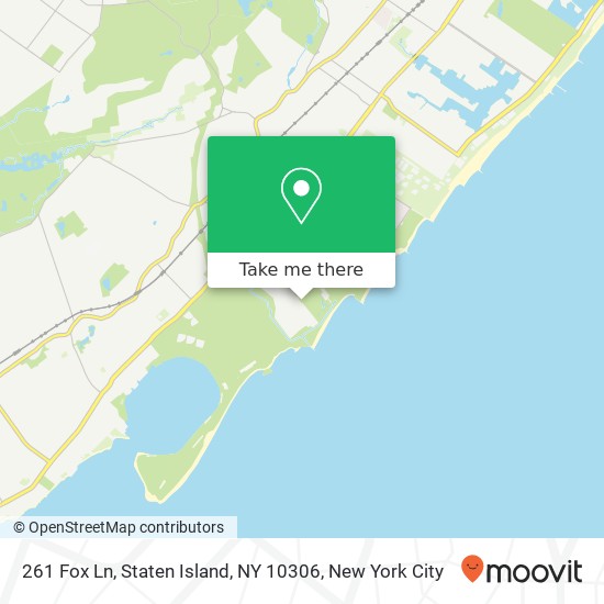 Mapa de 261 Fox Ln, Staten Island, NY 10306