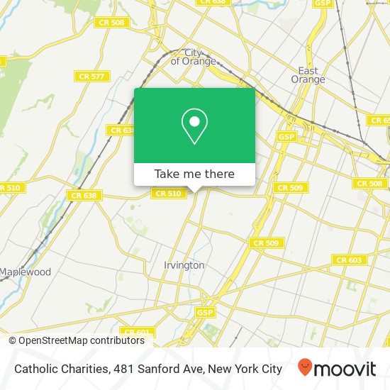 Mapa de Catholic Charities, 481 Sanford Ave