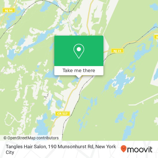 Mapa de Tangles Hair Salon, 190 Munsonhurst Rd