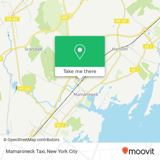 Mapa de Mamaroneck Taxi