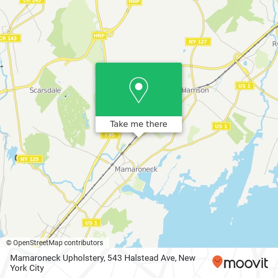 Mapa de Mamaroneck Upholstery, 543 Halstead Ave