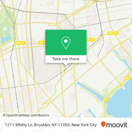 Mapa de 1211 Whitty Ln, Brooklyn, NY 11203