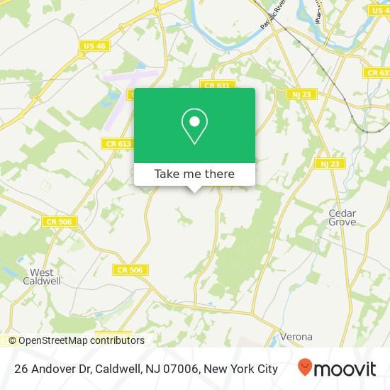 26 Andover Dr, Caldwell, NJ 07006 map