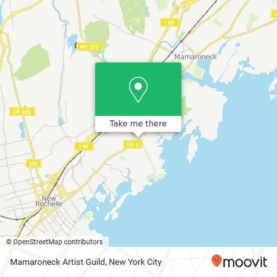 Mamaroneck Artist Guild map