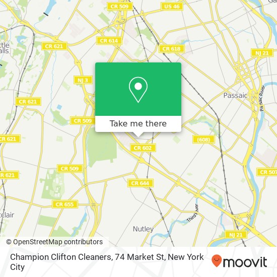 Champion Clifton Cleaners, 74 Market St map