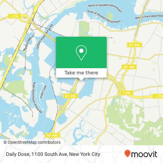 Daily Dose, 1100 South Ave map