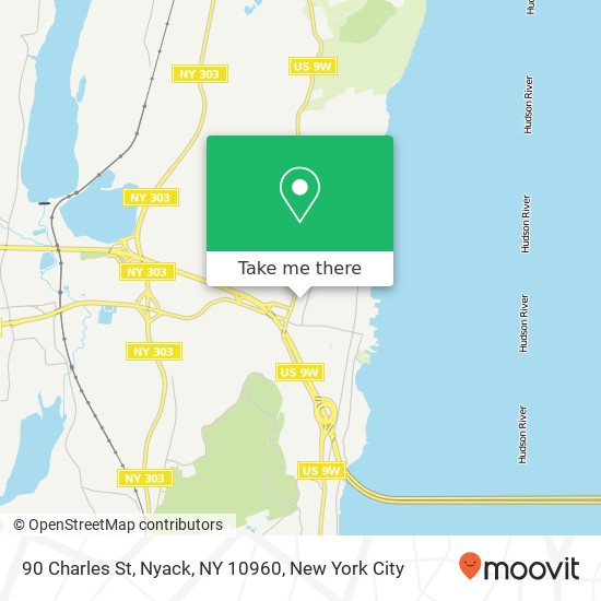 Mapa de 90 Charles St, Nyack, NY 10960