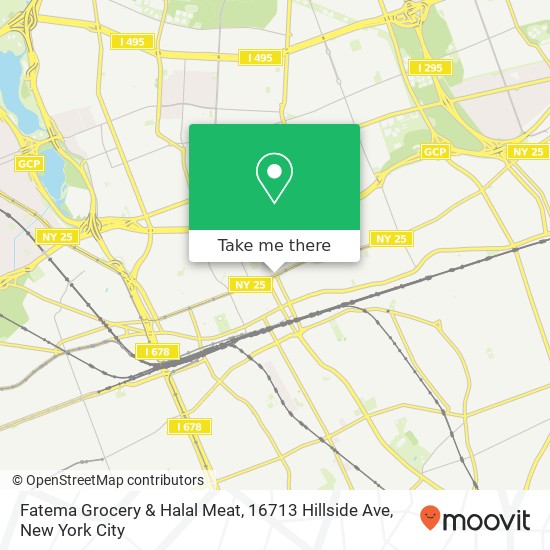 Mapa de Fatema Grocery & Halal Meat, 16713 Hillside Ave