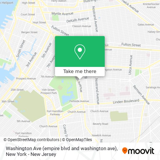 Washington Ave (empire blvd and washington ave) map