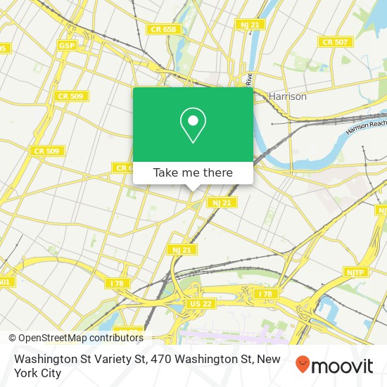 Washington St Variety St, 470 Washington St map