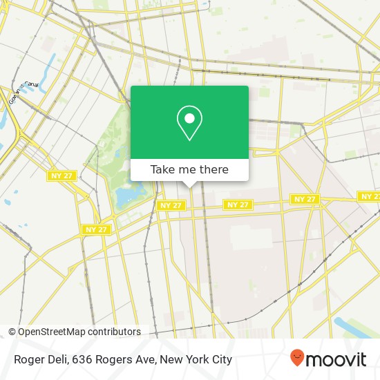 Mapa de Roger Deli, 636 Rogers Ave