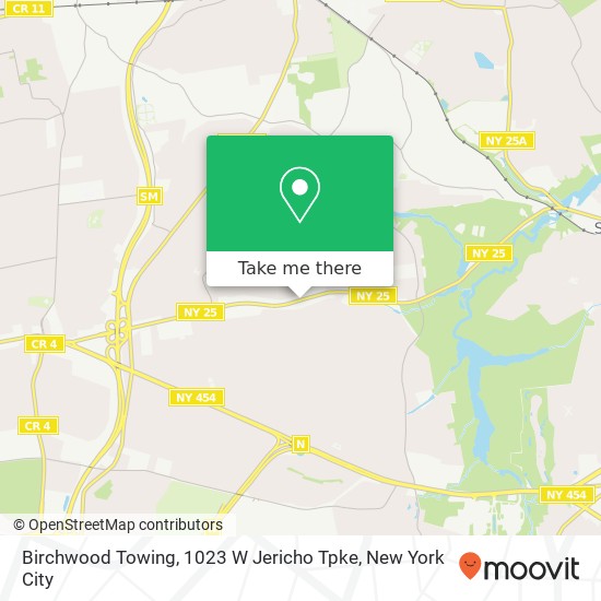 Mapa de Birchwood Towing, 1023 W Jericho Tpke