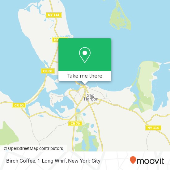 Birch Coffee, 1 Long Whrf map