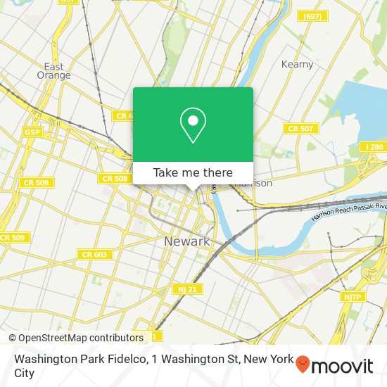 Mapa de Washington Park Fidelco, 1 Washington St