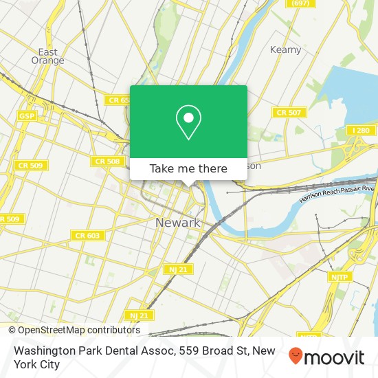 Washington Park Dental Assoc, 559 Broad St map