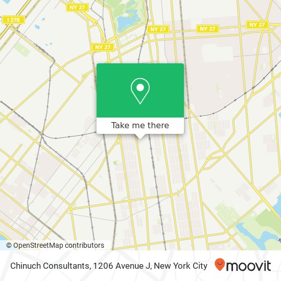 Mapa de Chinuch Consultants, 1206 Avenue J