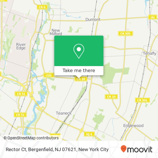 Mapa de Rector Ct, Bergenfield, NJ 07621