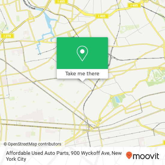 Affordable Used Auto Parts, 900 Wyckoff Ave map